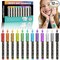 Citrus; 12 Pack Metallic Temporary Tattoo Markers for Skin, Non-Toxic Body Art Pens with Brush Tip, DIY Face & Body Painting Kit for Kids & Adults, Halloween & Party Tattoo Supplies; Category:Temporary Tattoos; Image:2